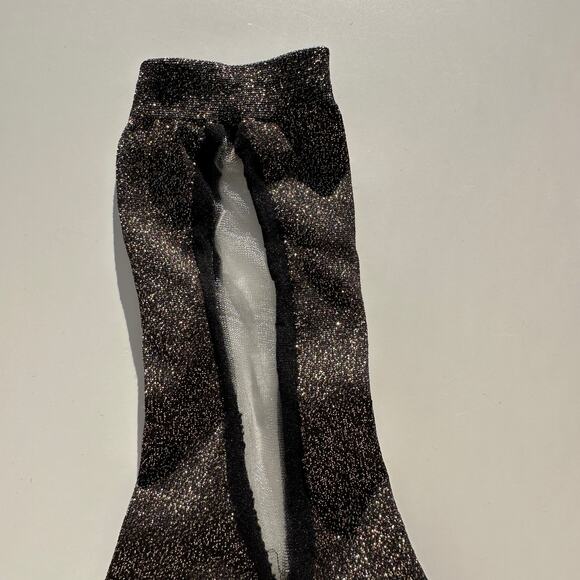 Hansel from Basel x Rachel Comey Slim Sheer Crew Black Gold Womens Socks 6-9.5 - Picture 10 of 14